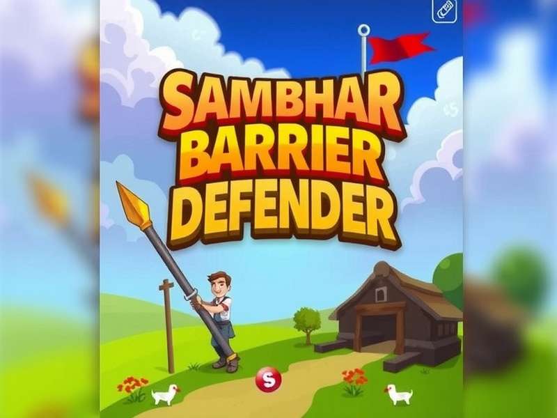 Sambhar Barrier Defender Official Game Logo - Desi Tower Defense Game